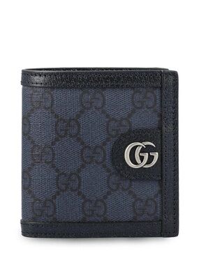 GUCCI | ✨NEW✨ Ophidia Logo Plaque Bifold Wallet in Dark Blue/Blue